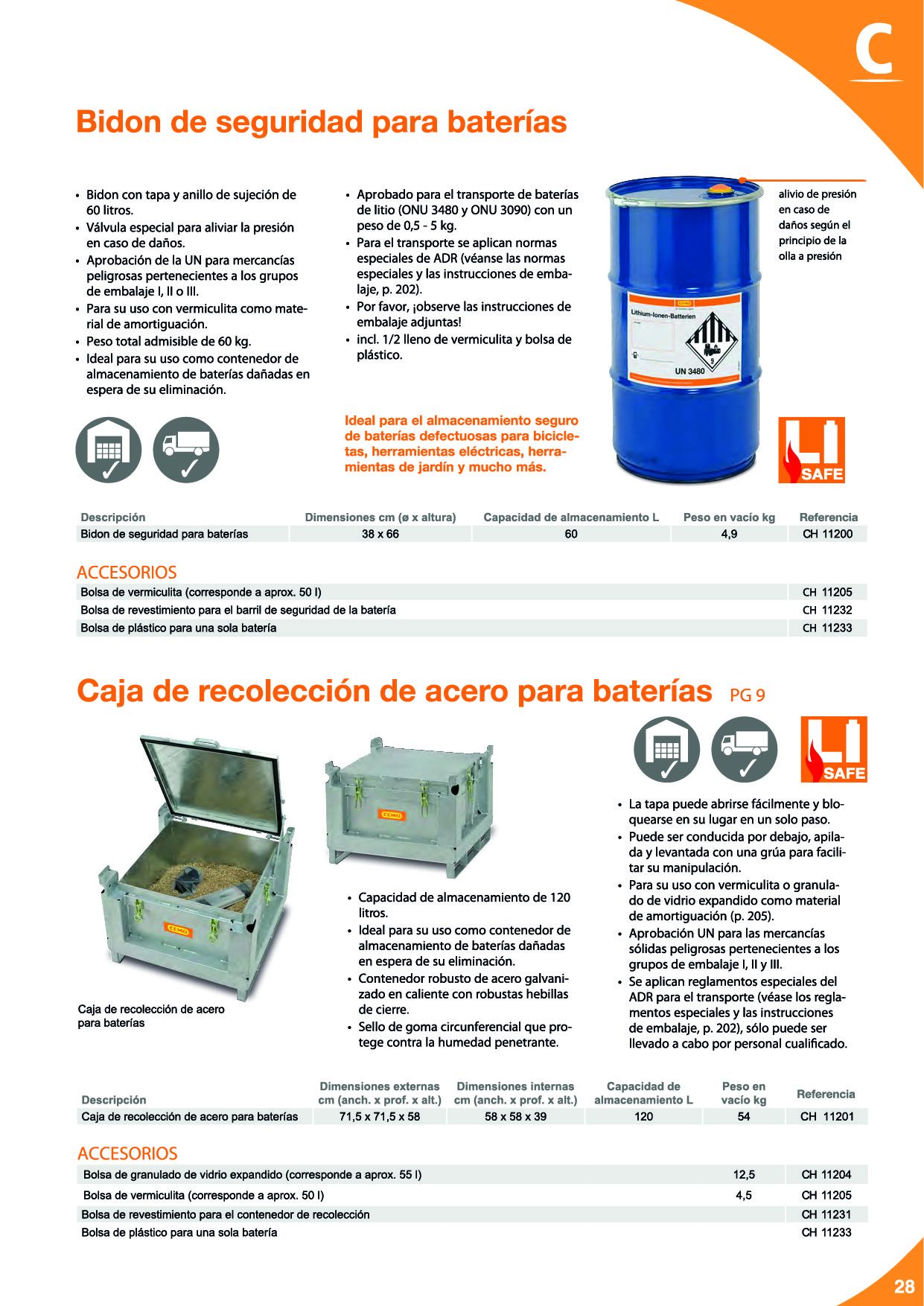 Baterías de litio: Seguridad para el almacenamiento, carga y transporte29